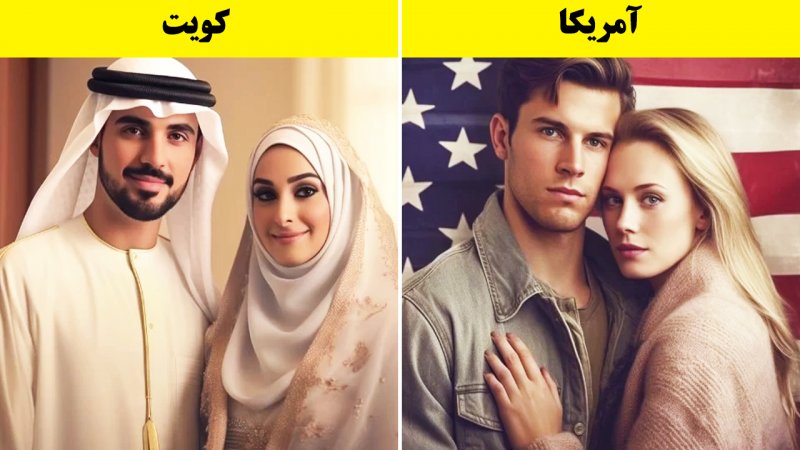 هوش مصنوعی زیباترین زوج ها در هر کشور را ترسیم کرد؛ زوج ایرانی پرچمدار...+ تصاویر
