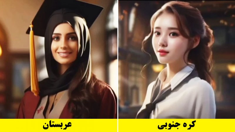 هوش مصنوعی زیباترین دانشجو در هر کشور را ترسیم کرد؛ دانشجوی ایرانی جذابترین!+ تصاویر