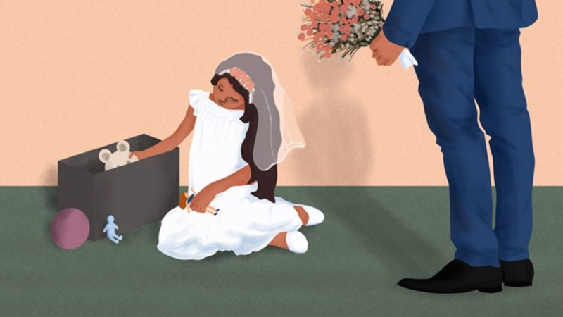 ازدواج دختر 9 ساله با یک پیرمرد؛ عروس فرار کرد! +عکس