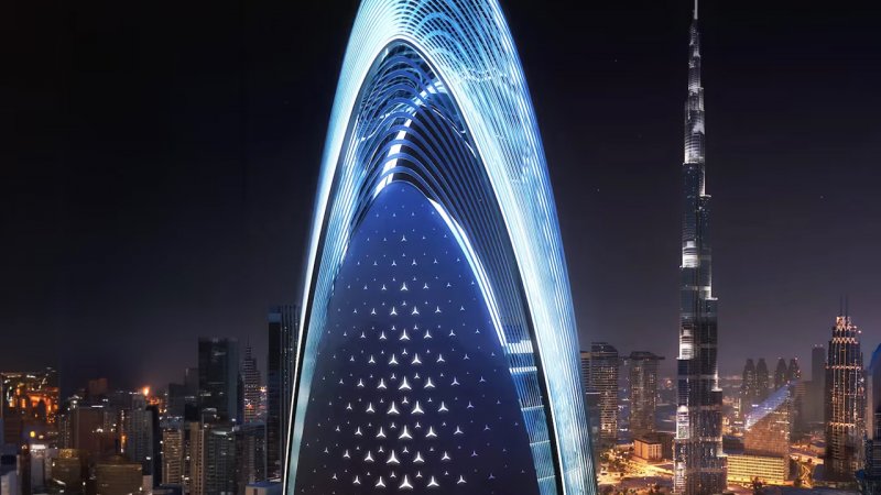 برج فوق لاکچری مرسدس‌بنز در دبی معرفی شد+ فیلم