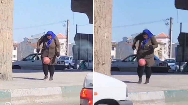 روپایی زدن یک زن مسن گیلانی در کنار خیابان جنجالی شد+ فیلم