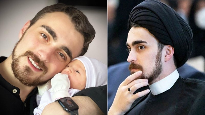 تصویری جدید از ایران خمینی در آغوش پدرش سیداحمد خمینی+ عکس