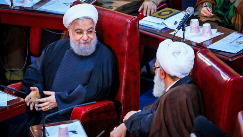 آخرین حضور احمد جنتی و حسن روحانی در مجلس خبرگان رهبری +تصاویر