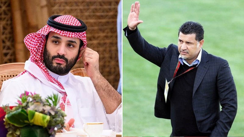 مقایسه خانه لاکچری علی دایی با کاخ بن سلمان عربستان! / پرچم ایرانی بالاست!+ تصاویر