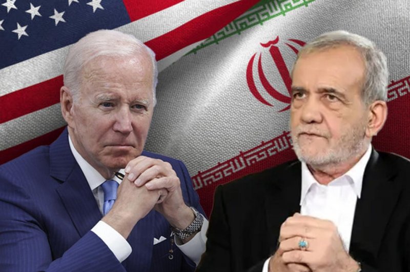 تقابل پزشکیان و بایدن روی دیوارنگاره میدان ولیعصر (عج) + عکس