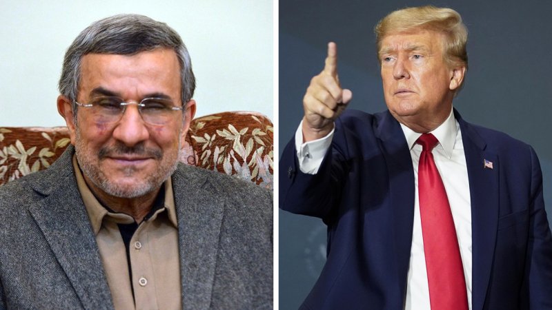 تقلید ترامپ از محمود احمدی نژاد +عکس