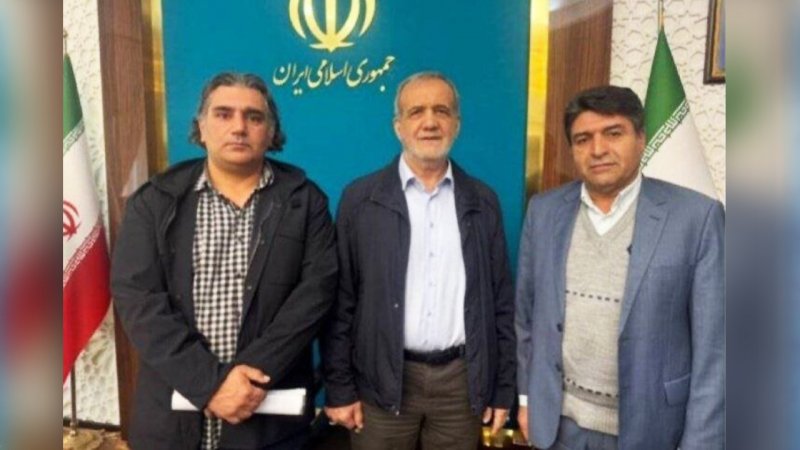 جنجال عکس پزشکیان با یک تجزیه طلب؛ آیا رئیس‌جمهور این فرد را می‌شناسد؟ + عکس