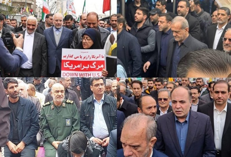 تصویری از حضور پزشکیان در راهپیمایی روز قدس