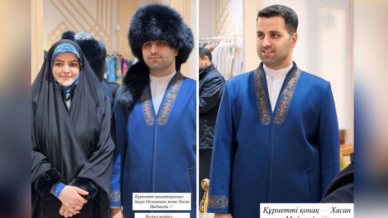 تصاویری از دختر و داماد پزشکیان در یک فروشگاه قزاق+ عکس