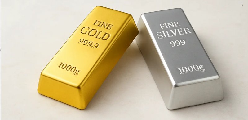 پیشتازی هم زمان قیمت طلا و نقره