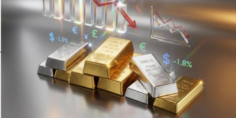 سقوط شدید قیمت طلا و نقره