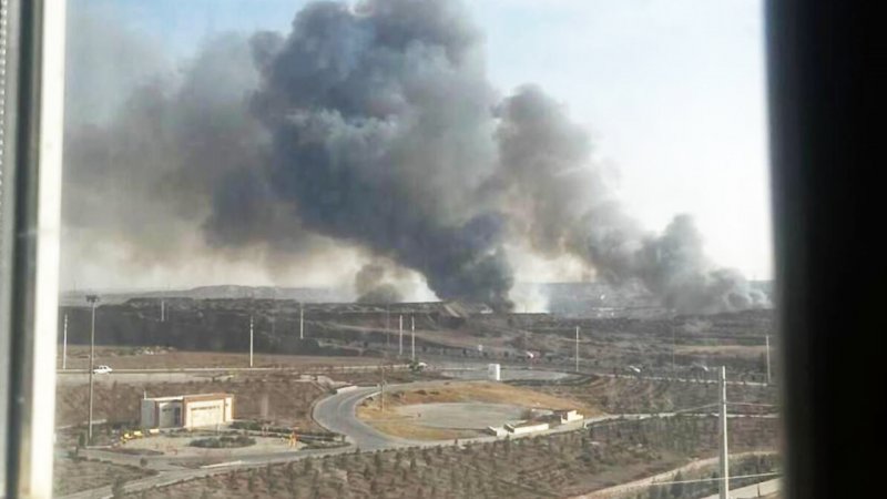 شنیده شدن صدای انفجار و مشاهده دود در پرند