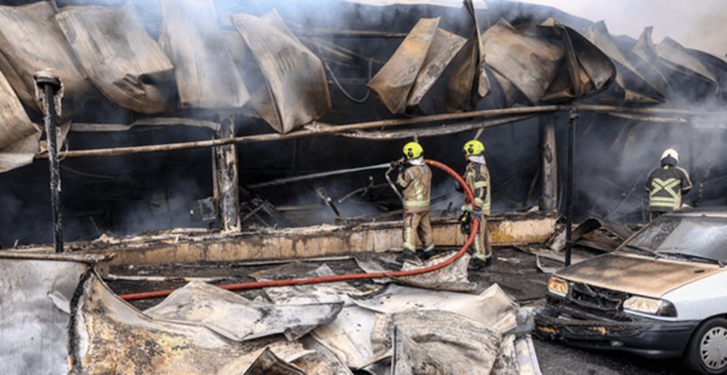 حریق بازار جنت آباد مهار شد+عکس